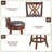 Red Barrel Studio Swivel Counter Height Dining Pub Chairs with Rubber Wood Legs-962866193-962866194
