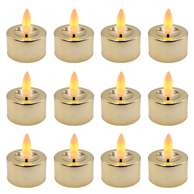Flambeaux à mèche 3D à piles, Or