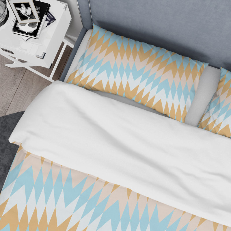  Ensemble de housse de couette rétro Abstract Mid-Century, Housse de couette double / grand et 2 taies décor