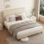 Upholstered Bed Frame with Headboard-1273290725