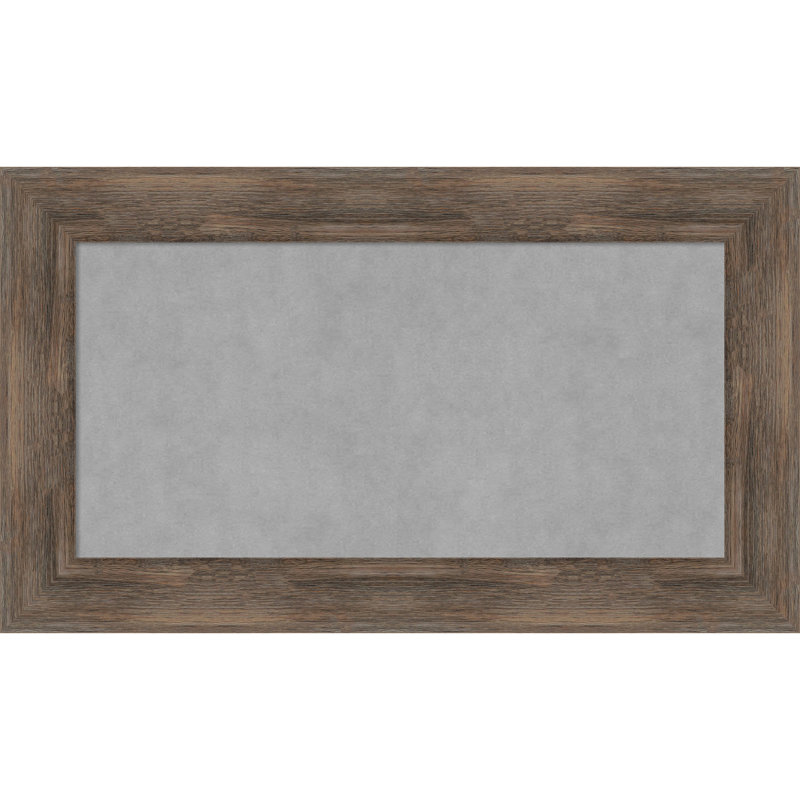 Tableau magnétique encadré en bois dur moka, H 17 po x l 29 po