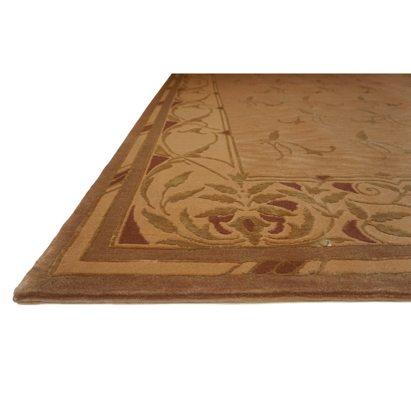 Tapis présidentiel noué à la main à motif gingembre, Rectangle 8 pi x 10 pi