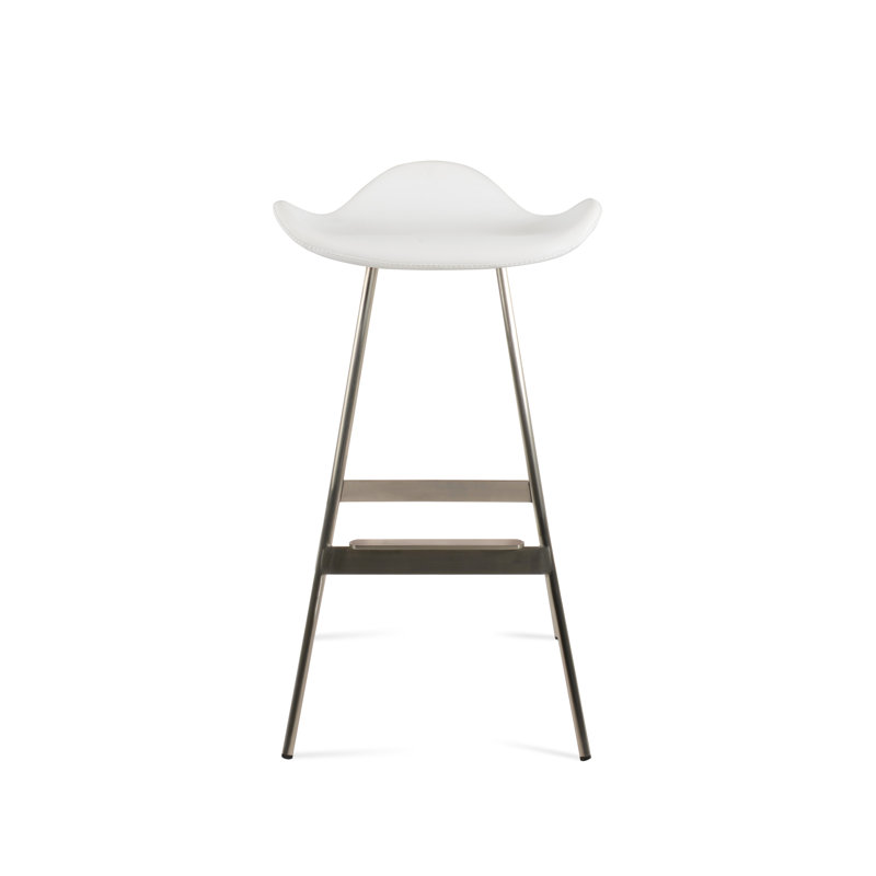 Tabouret Falcon Balat, Acier Inoxydable, Blanc PPM