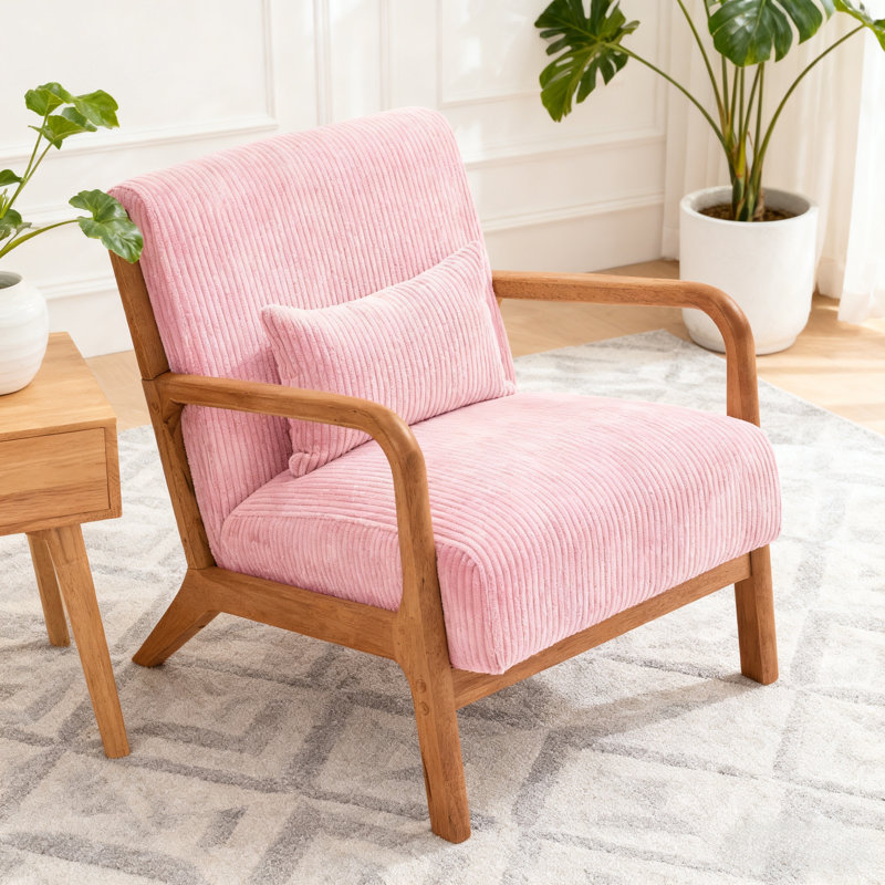Chaise longue en bois, Rose, Brun