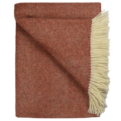 Jeté tissé en laine d'agneau Shetland