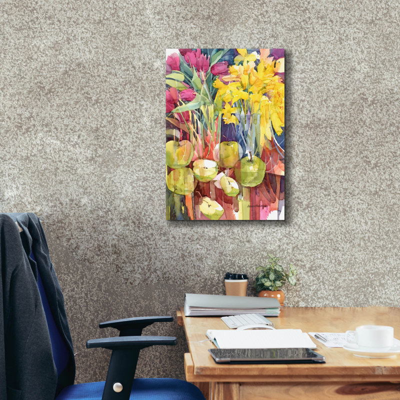 Art mural sur toile Winston Porter «Spring Paletts» par Annelein Beukenkamp, H 26 po x l 18 po x P 0,75 po