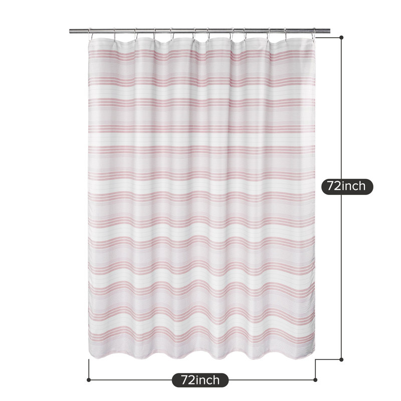 Rideau de douche Beach Stripe, Mauve