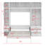 Base de lit plateforme pliable, lit escamotable avec casiers et tablettes avec armoires de rangement