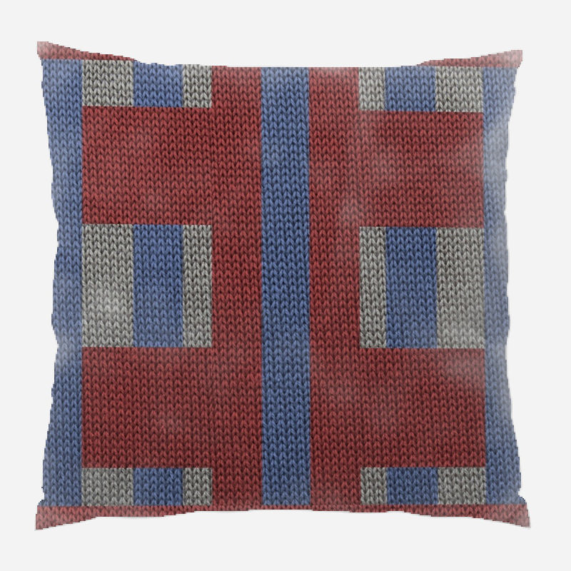 Geometric Microsuede Reversible Throw Pillow