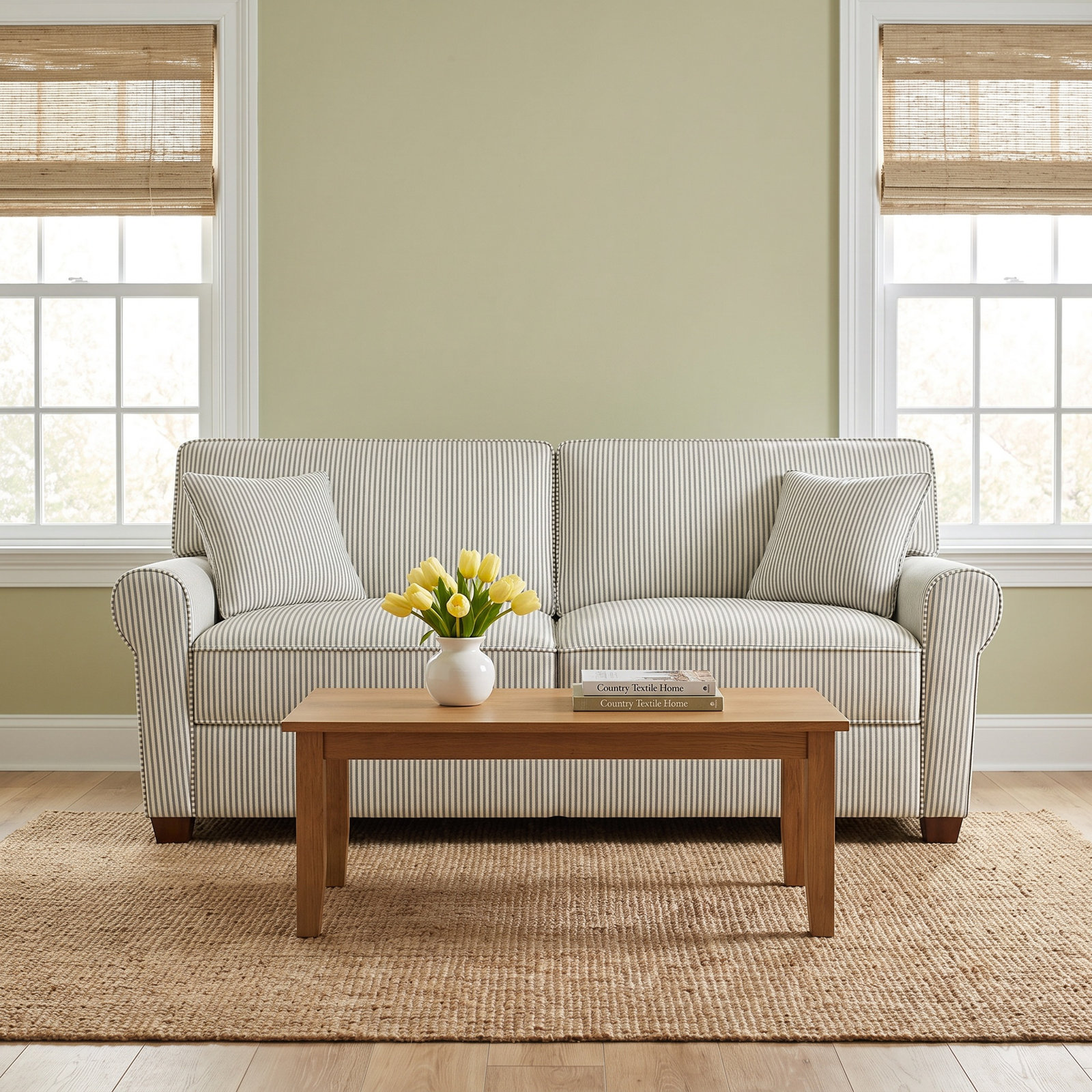 Shannon 36'' Upholstered Sleeper Sofa, Dark Walnut, Cruise Adrift 
