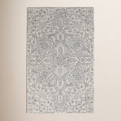 Armando Charcoal Gray Hand-Tufted Oriental Wool Rug