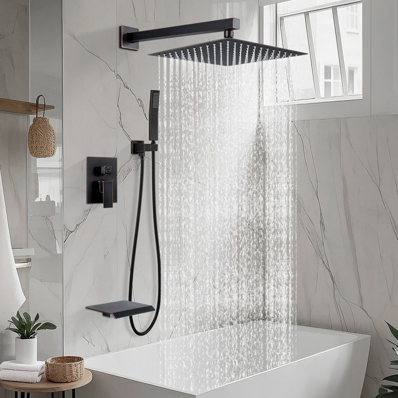 Robinet de douche 12 po, Bronze frotté à l'huile