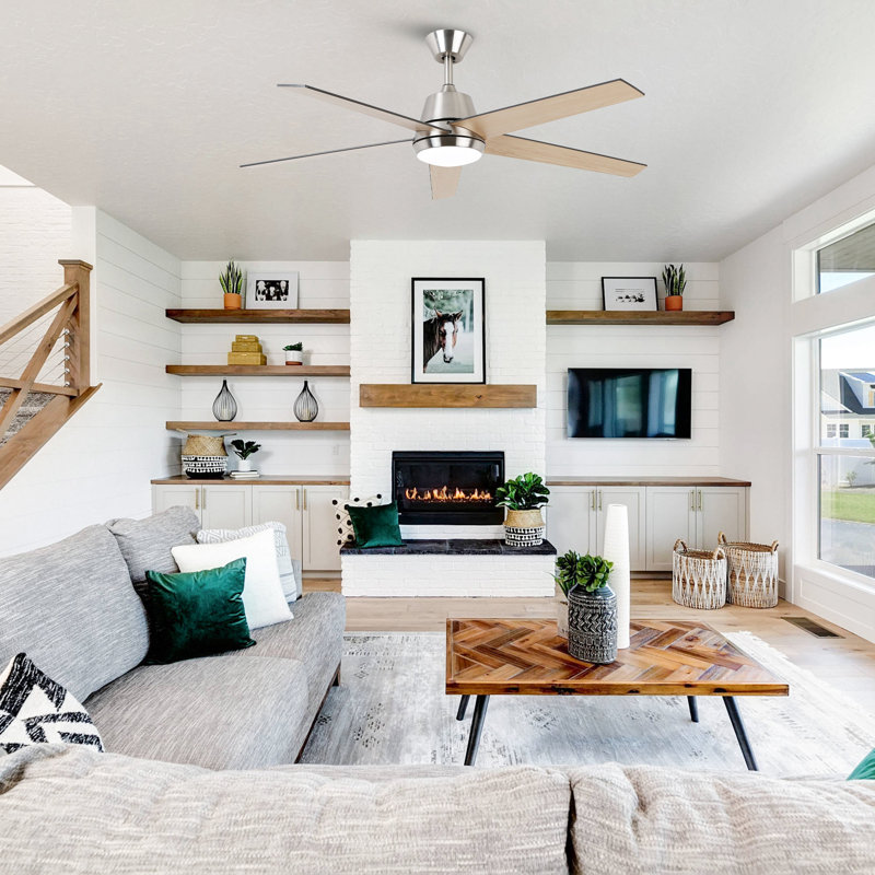 Vaczon 52" 5 - Blade Modern Ceiling Fan with 3CCT LED Lights and Remote Control
