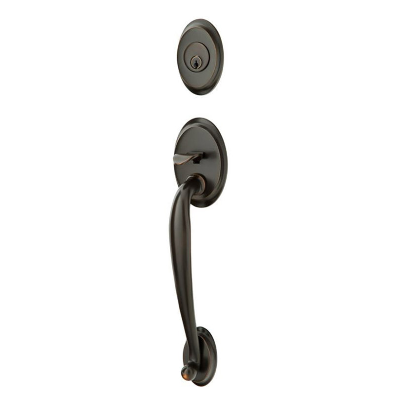 Entretoise modulaire Emtek Saratoga, Bronze huilé, Levier Mercure, Gaucher