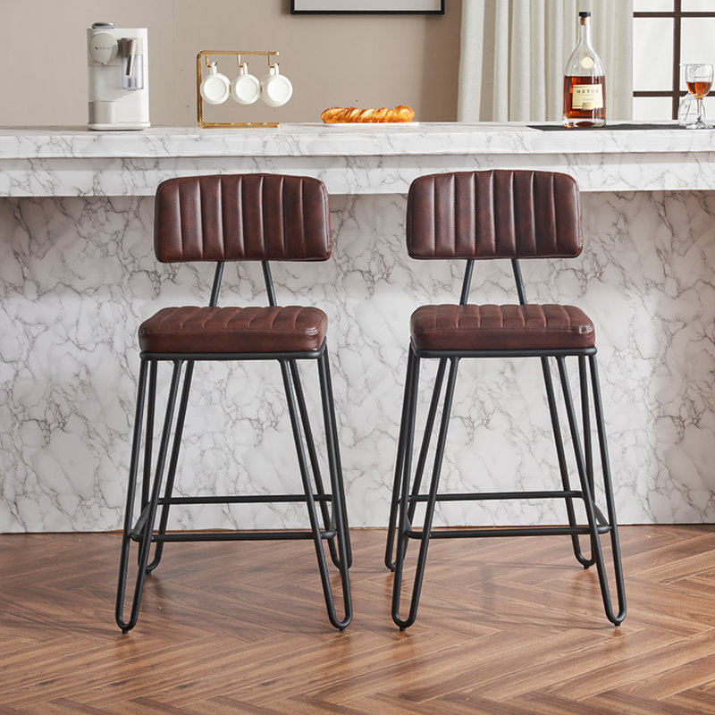 Tabourets de bar modernes, Brun