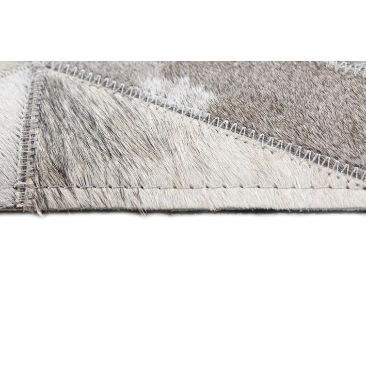 Marsha Handmade Cowhide Gray Area Rug