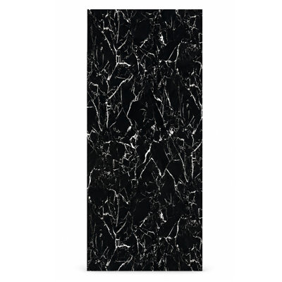 Panneaux muraux brillants 4 pi x 9 pi en marbre gris Falkirk Irvine III en or gris (paquet de 5)