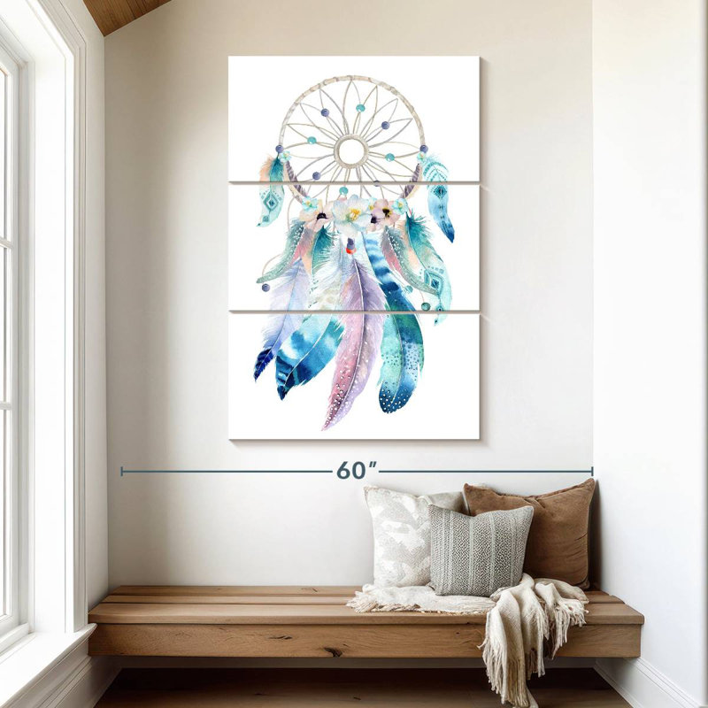 Capteur de rêves pastel Kerner, H 50 po x l 32 po