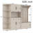 Multifunctional Left-Right Hall Cabinet with Storage & 4 Hooks, 2-in-1 Hall Tree for Living Room, Kitchen & Hallway,antique Beige-759790913