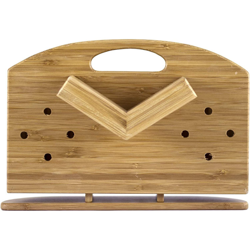 Eco-Friendly Bamboo Dish Rack with Utensil Cup