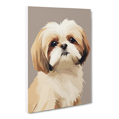 Shih Tzu Minimalism No.2 - Wrapped Canvas