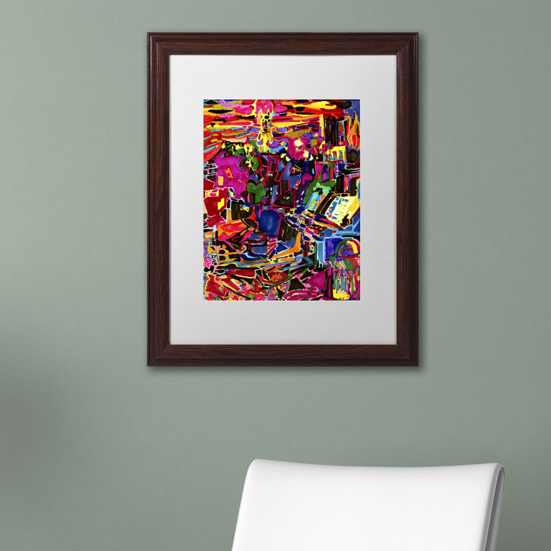 «Fire in the Arcade», reproduction d'impression encadrée, Blanc, H 20 po x l 16 po x P 0,5 po, Cadre brun