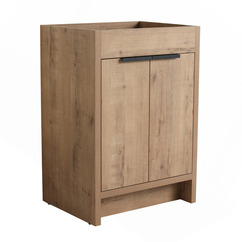 Meuble-lavabo autoportant 24 po 2 portes à fermeture en douceur (seulement meuble-lavabo sans comptoir)