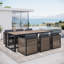 Pawni Teak 6 - Person Rectangular Outdoor Dining Set with Custom Cover