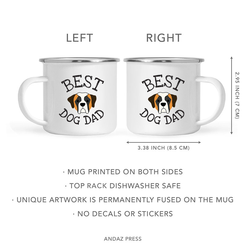 Grande tasse à café « Best Dog Dad », Saint-Bernard