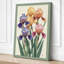 Iris Garden Botanical - Wrapped Canvas-606420656-606420659