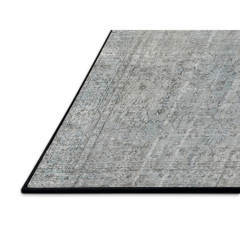 Tapis gris/beige traditionnel Shawntella, Rectangle 2 pi x 5 pi