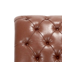 Brown Faux Leather Chaise Lounge Chairs You'll Love | Wayfair