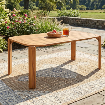 Table de salle à manger d'extérieur en bois d'acacia Kaja