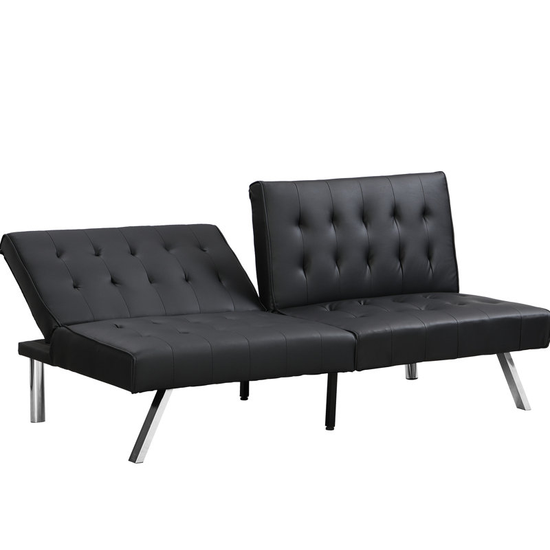 Multifunctional Black Bed, Wood Frame, Stainless Leg, 650Lbs Weight Capacity Bed With Space Concept, And Materials