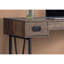 Bureau d'ordinateur en stratifié brun avec pieds en métal noir, tiroirs de rangement, longueur de 48 po, idéal pour le bureau à domicile, espace de travail de 48 po, stratifié, pieds et solutions