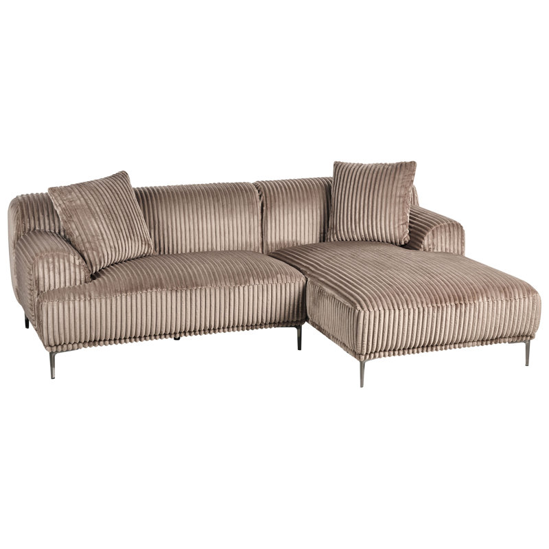 STENUM 3 Seater Sofa & Chaise, Light Brown, Left Hand Facing