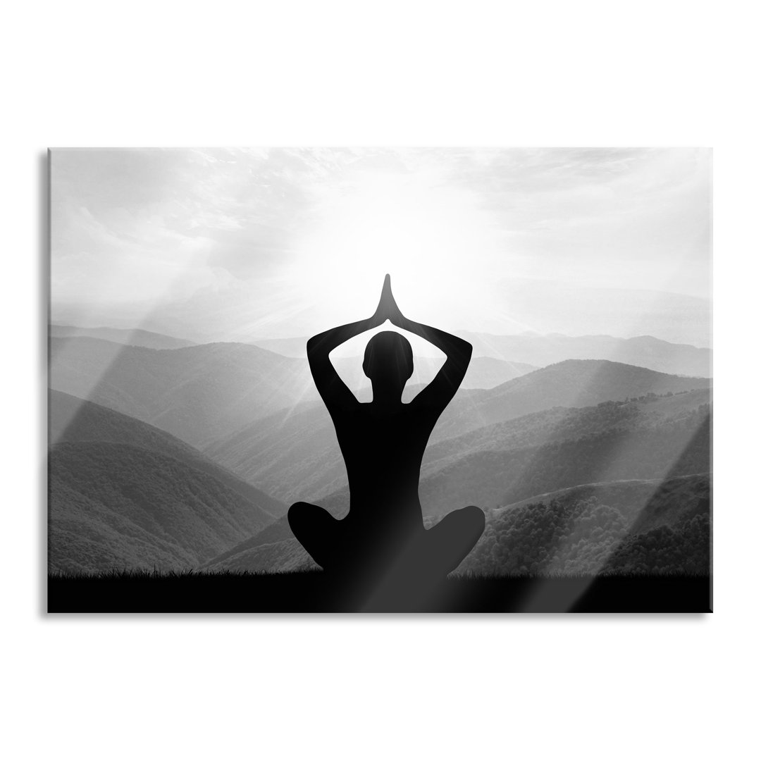 Glasbild von Yoga und Meditation