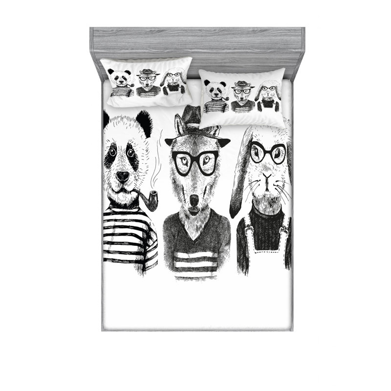 Microfiber Sheet Set, Queen Sheet Set with Fitted Sheet