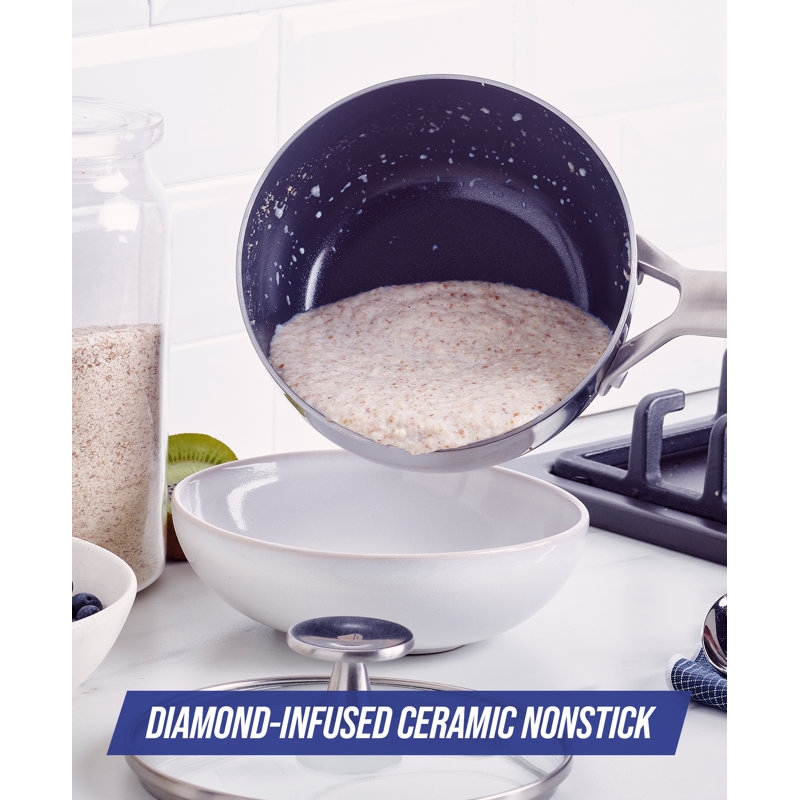 Stainless Steel Nonstick Saute Pan with Glass Lid, 3.75 qt