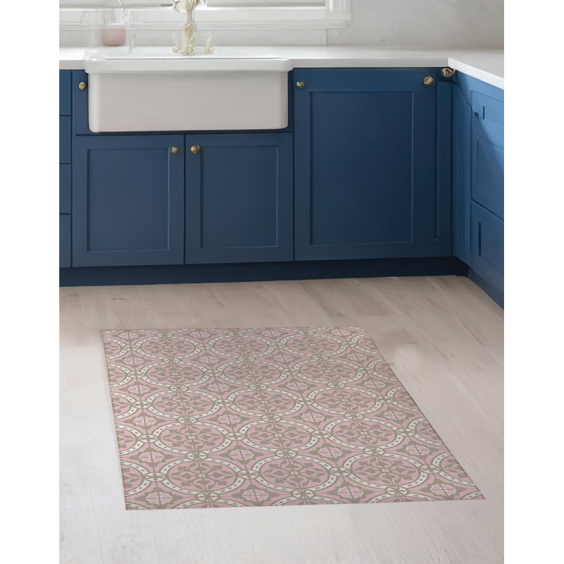 Tapis de cuisine Aleah, Rose, Rectangle 5 pi x 7 pi