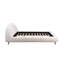 Très grande tête de lit et pied de lit en chenille tapissier très grand, lits en forme de coquillage, beige