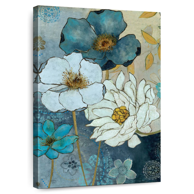 Harnek Blue Demin Garden II, 51" H x 34" W