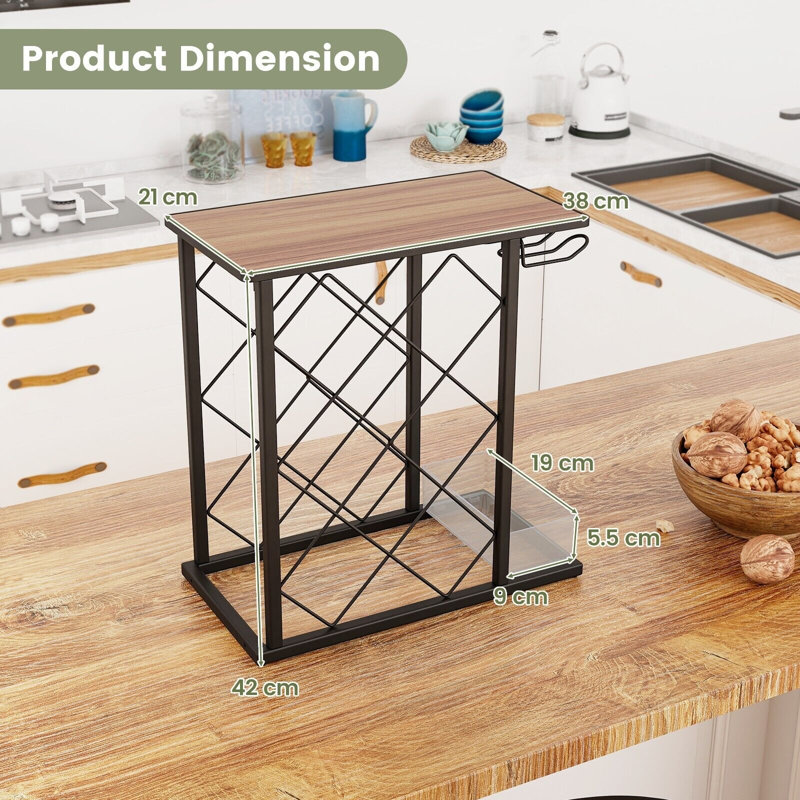 Aizen Wine Bottle & Glass Rack