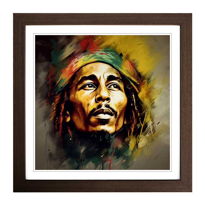 Bob Marley Digital Art - Framed Print, Walnut