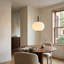 Ilargi - S/32 LED Dimmable Pendant - TRIAC/0-10V Dimmable - Dark Wood Rod - White Opal Matte Glass
