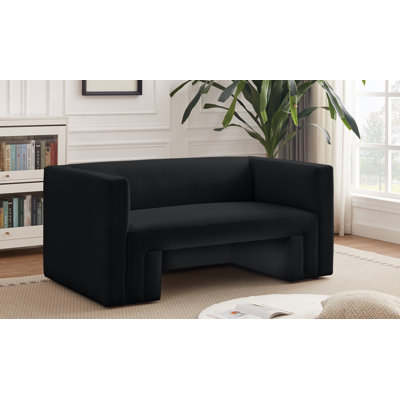 Hosie 63" Velvet Square Arm Loveseat