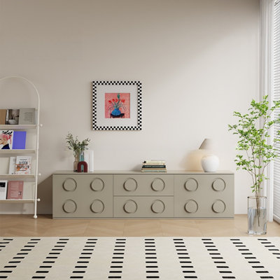 Meuble télé moderne et simple de style crème