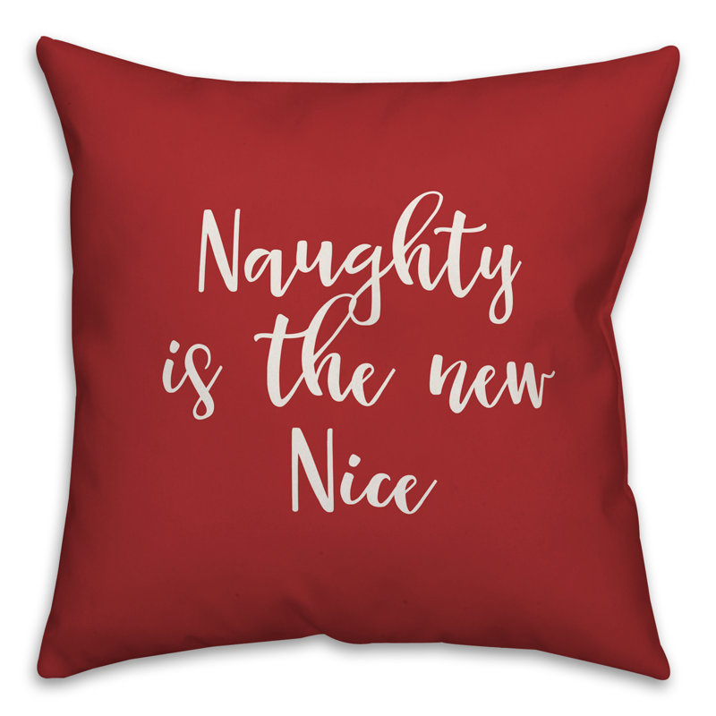  Coussin Naughty is the New Nice, Rouge, Coussin décoratif
