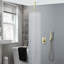 Ensemble de robinet de douche en nickel brossé de 12 po pour installation au plafond-93620289