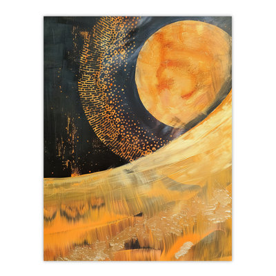 Abstract Sunrise Oil Painting Wall Art Print